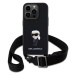 Pouzdro Karl Lagerfeld Saffiano Crossbody Metal Ikonik iPhone 15 Pro černé