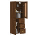 vidaXL Skříň highboard hnědý dub 69,5 x 34 x 180 cm kompozitní dřevo