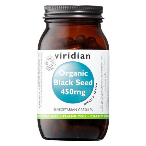 Viridian Organic black seed 450mg 90 kapslí