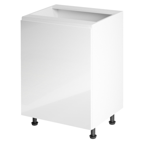 Spodní skříňka, bílá / bílá extra vysoký lesk, levá, AURORA D601F Tempo Kondela