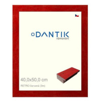 DANTIK rámeček 40 × 50, RETRO červený plexi čiré