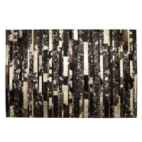 Hnědozlatý patchwork koberec z hovězí kůže 160x230 cm ARTVIN, 57755