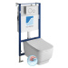 Sapho Závěsné WC BELLO Rimless s podomítkovou nádržkou a tlačítkem Schwab, bílá - SET(T02-2113-0