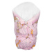 Baby Nellys Bavlněný náhradní povlak na zavinovačku 85x85cm, LALLY Medvídek na žebříku, růžový