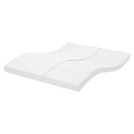 vidaXL Pěnová matrace bílá 200 x 210 cm 7 zón tvrdost 20 ILD