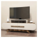 Kalune Design TV stolek ROSE 145 cm ořech/krémovo-bílý