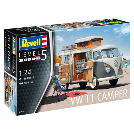 Plastic modelky auto 07674 - VW T1 Camper (1:24) Revell