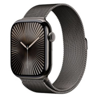 Apple Watch Series 10 46mm Cellular Břidlicově šedý titan s břidlicově šedým milánským tahem - M