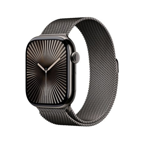 Apple Watch Series 10 46mm Cellular Břidlicově šedý titan s břidlicově šedým milánským tahem - M