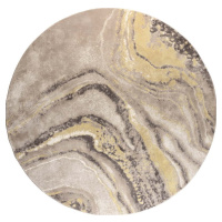 Žluto-krémový kulatý koberec ø 200 cm Solar – Zuiver