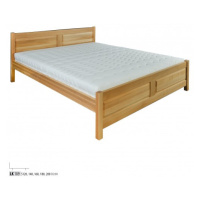 Drewmax Manželská postel - masiv LK109 | 140 cm buk Moření: Koniak