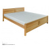 Drewmax Manželská postel - masiv LK109 | 140 cm buk Moření: Koniak