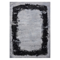 Dywany Łuszczów Kusový koberec Core A004 Frame black/light grey - 140x190 cm