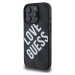 Guess PU Leather 4G Big Love Logo MagSafe kryt iPhone 16 Pro černý