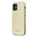 Guess GUHCP12SIGLGO hard silikonové pouzdro iPhone 12 Mini 5.4" gold Iridescent