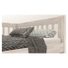 Rohová postel APOLONIE levá, buk/bílá, 180x200 cm