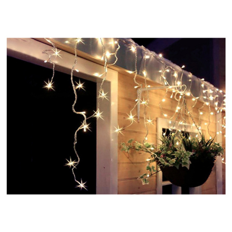 SOLIGHT 1V40-WW LED vánoční závěs, rampouchy, 120 LED, 3m x 0,7m, přívod 6m, venkovní, teplé bíl