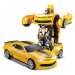 Robot 2v1 Autobot Řízený Rozkládá Jezdí Rc Zlaté Auto