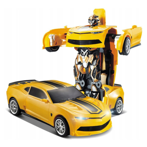 Robot 2v1 Autobot Řízený Rozkládá Jezdí Rc Zlaté Auto