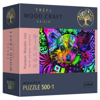 Dřevěné puzzle Barevné štěně 501 dílků - Trefl