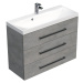 Koupelnová skříňka s umyvadlem Naturel Cube Way 100x76,5x40 cm beton CUBE21003BE