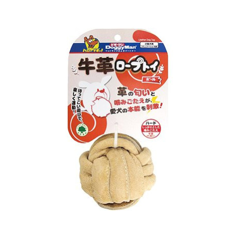 Japan Premium super kožená kousací a žvýkací hračka ve tvaru míče, pro střední a malé psy