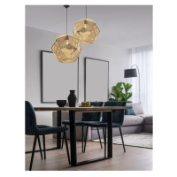 NOVA LUCE závěsné svítidlo FOGGIA zlatá nerez ocel černý kabel E27 1x12W IP20 bez žárovky 821487