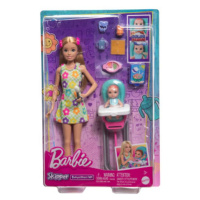 Popron.cz Barbie Chůva herní set - Panenka s květinových šatech HTK35