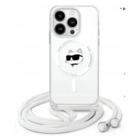 Pouzdro Karl Lagerfeld pro iPhone 16 Pro 6,3 transparentní IML Cord Magsafe