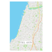 Mapa Tel Aviv color, (26.7 x 40 cm)