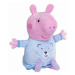 Peppa Pig 2v1 plyšový usínáček hrající + světlo, modrý, 25 cm