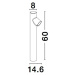 NOVA LUCE venkovní sloupkové svítidlo RAMO tmavě šedý hliník skleněný difuzor GU10 1x7W 220-240V