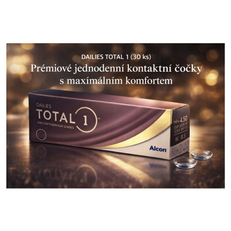 Dailies Total 1 (30 ks) – Prémiové jednodenní kontaktní čočky Dioptrie (PWR): +4.50