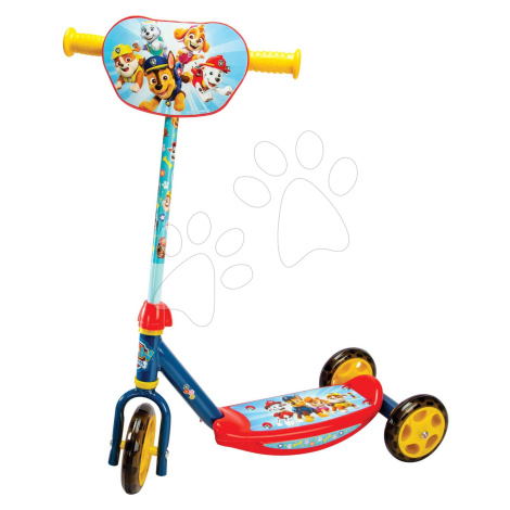 Koloběžka tříkolová Paw Patrol 3 Wheels Scooter Smoby protiskluzová s výškově nastavitelnými říd