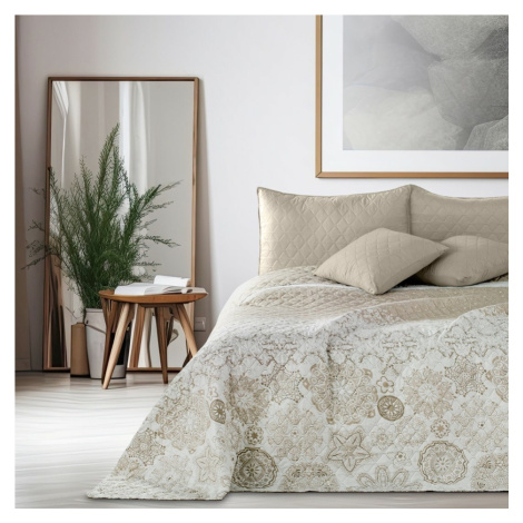 DecoKing Přehoz na postel Alhambra béžová, 220 x 240 cm