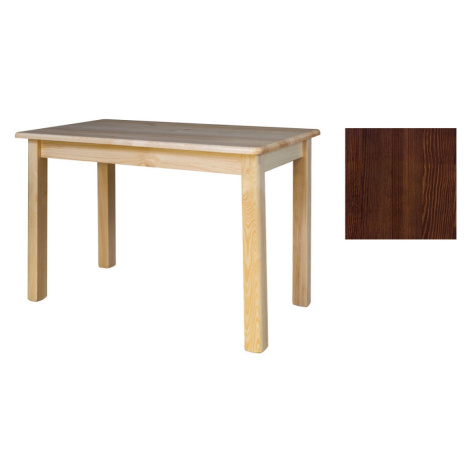 Jídelní stůl KARISIMBI, 80x75x50 cm, masiv borovice/moření ořech Drewmax