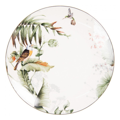 Jídelní talíř Tropical birds – 26x2 cm Clayre & Eef