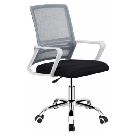 Tempo Kondela Kancelářská židle APOLO 2 NEW - síťovina šedá /  černá / plast bílý + kupón KONDEL