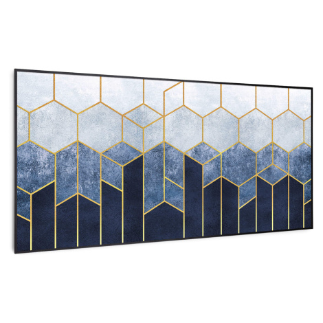Klarstein Wonderwall Air Art Smart, infračervený ohřívač, 120 x 60 cm, 700 W, modrá čára