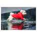 Vsepropejska Cloudy pláštěnka pro psa s kapucí Barva: Červená, Délka zad (cm): 27, Obvod hrudník