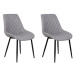 Sada dvou jídelních židlí z umělé kůže v šedé barvě, MARIBEL, 120427