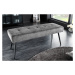 Estila Moderní čalouněná lavice Soreli tmavě šedý textil 80cm