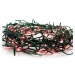 ACA Lighting 300 LED řetěz (po 5cm), červená, 220-240V + 8 programů, IP44, 15m, zelený kabel X08
