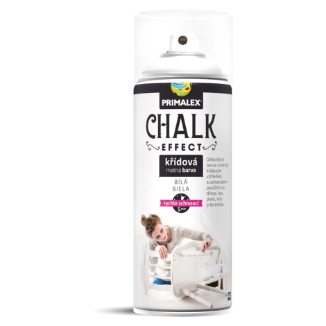 Primalex Křídová matná barva ve spreji Chalk Effect bílá 400 ml