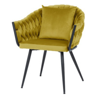 Jídelní židle NEVU žlutá/černá