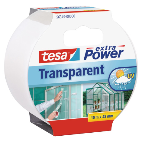 tesa Průhledná textilní opravná páska Extra Power Transparent, 10 m x 50 mm