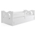 BMS Dětská postel MIKOLAJ 1 | bílá 80 x 160 cm Barva: bílá / růžová
