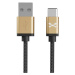 Kabel Ghostek - NRGline USB-C 0,9m , Black/Gold (GHOCBL002)