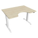 Office Pro psací stůl Hobis Motion MS ERGO 2 Šířka: 160 cm, Barva desky: buk, Barva kovu: bílá R