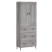 vidaXL Skříň highboard šedá sonoma 69,5 x 34 x 180 cm kompozitní dřevo